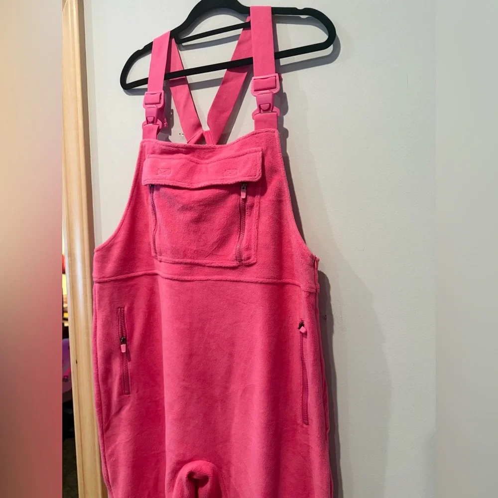 Zaful Bright Pink Sherpa Overalls for Women - Picture 5 of 9